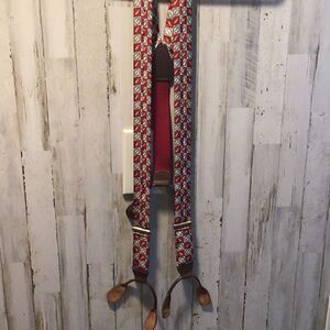 Tabasco suspender, 100% silk and leather